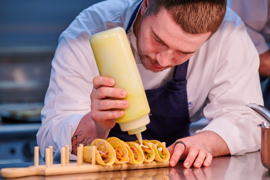 chef preparing a dish